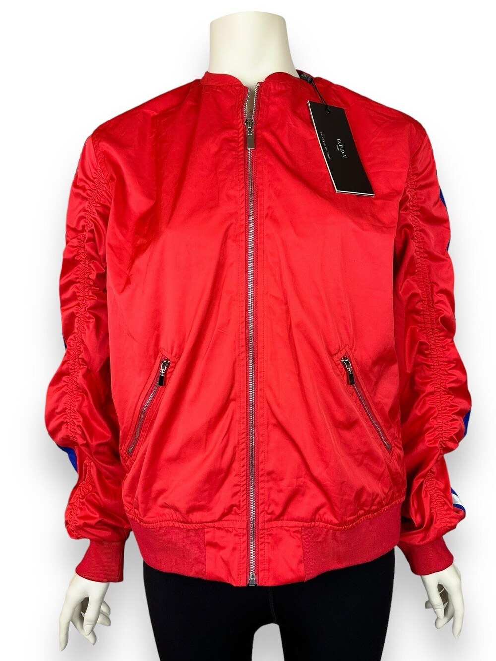 On Parle De Vous OPDV Bomber Jacket Women's T1 Long Sleeve Red Full Zip $295